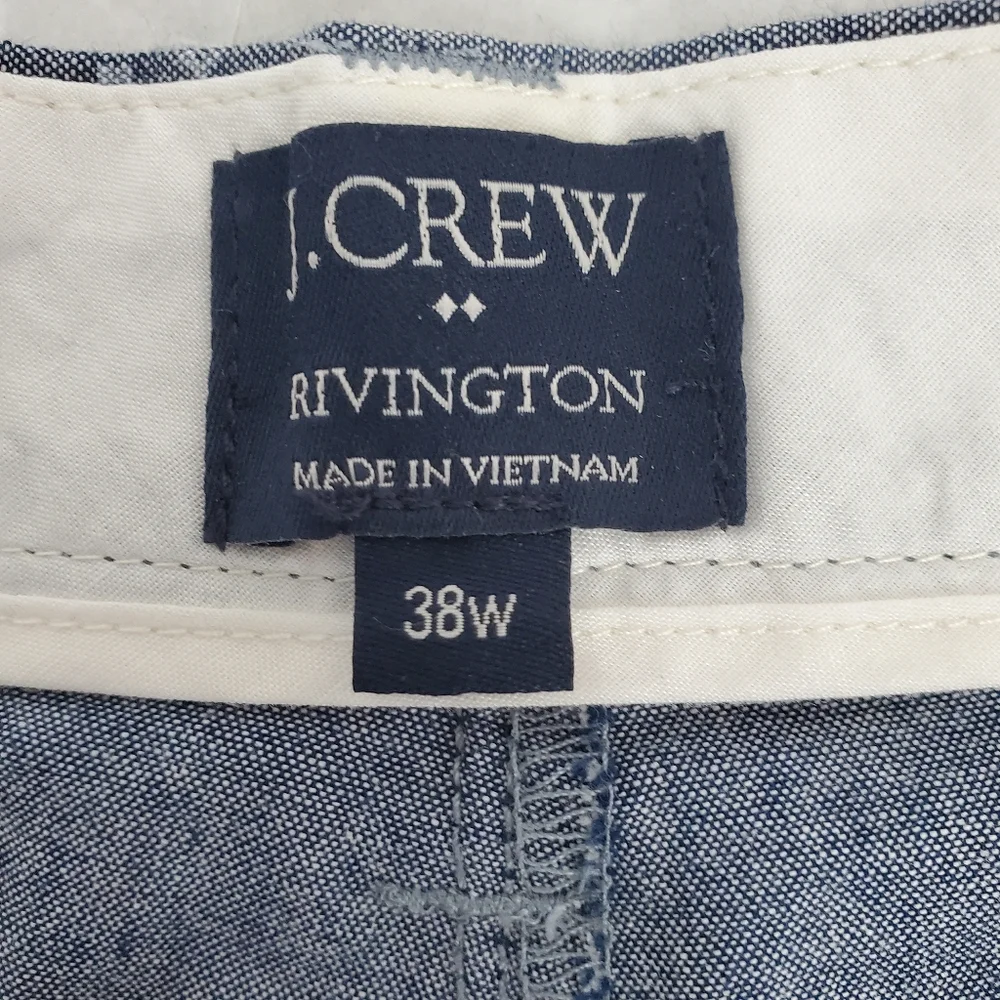 J. Crew Shorts Mens 38 Blue Floral Rivington Flat Front Casual Cotton Chino